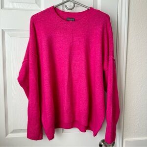 Vince Camuto Hot Pink Crewneck Pullover Sweater Women’s Size L
